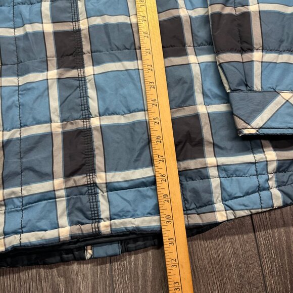 Dickies Quilted Lined Plaid Shacket Jacket Snap Button XL Blue‎ Workwear - Picture 6 of 8